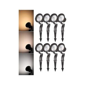 8-Pack Modern Aluminum LED Landscape Lights for Home Outdoor Use