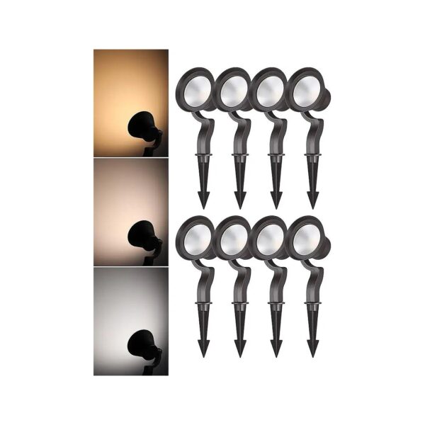 8-Pack Modern Aluminum LED Landscape Lights for Home Outdoor Use