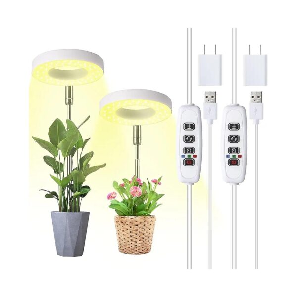 8W LED Grow Light for Small Indoor Plants with 10 Dimmable Levels