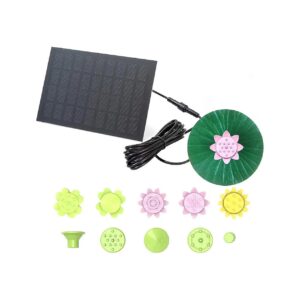 8w Solar Fountain Pump with Petals Nozzles and Floating Solar Panel