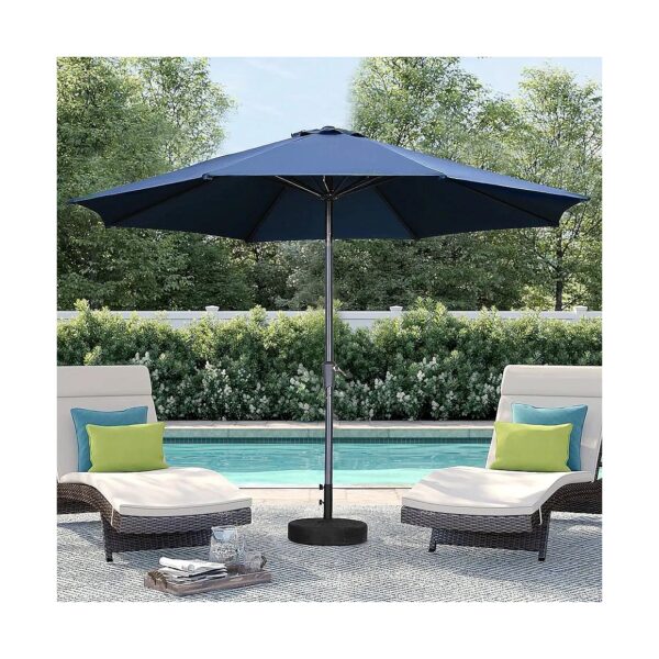 9 FT Navy Blue Garden Umbrella for Backyard, Lawn, and Patio