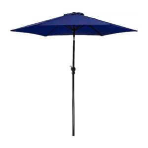 9 Foot Navy Outdoor Patio Umbrella with Easy Crank Mechanism and Push Button Tilt