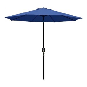 9 Foot Patio Umbrella with 100% Polyester Fabric and Sturdy 8 Rib Frame