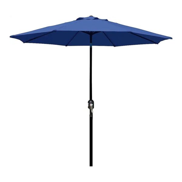 9 Foot Patio Umbrella with 100% Polyester Fabric and Sturdy 8 Rib Frame