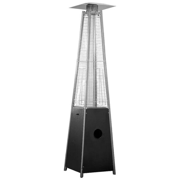 91-Inch Quartz Glass Tube Flame Heater with Durable Wheels for Easy Movement