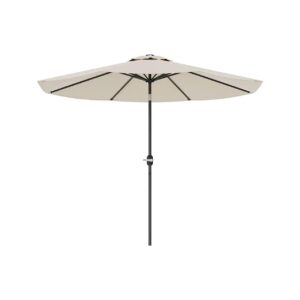 9FT Cantilever Umbrella with Weather-Resistant Polyester Canopy Fabric and 8 Sturdy Ribs