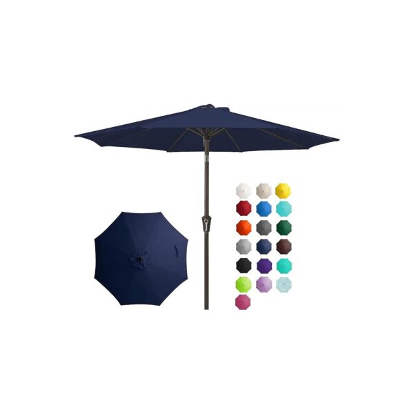 9FT Outdoor Table Umbrella with UV Protection Waterproof Canopy for Residential Use