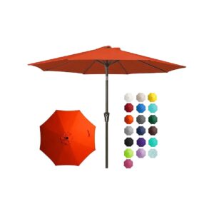 9FT Waterproof Patio Umbrella with UV Protection for Garden and Backyard Shade