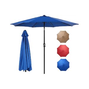 9-Foot Outdoor Market Yard Umbrella with 8 Sturdy Ribs for Commercial and Residential Use