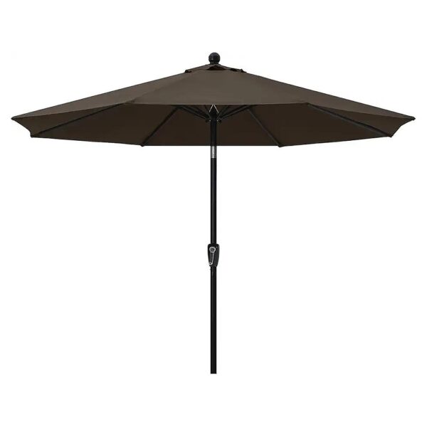 9Ft Brown Patio Umbrella with UV Protection for Outdoor Table and Chair Set