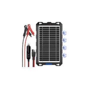 9W Solar Panel Trickle Charging Kit for 12V Boat, Marine, and RV Batteries