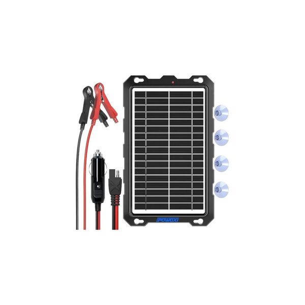 9W Solar Panel Trickle Charging Kit for 12V Boat, Marine, and RV Batteries