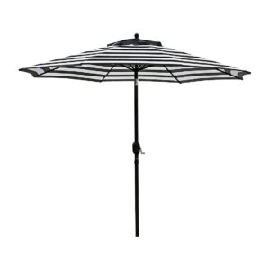 9ft Outdoor Patio Umbrella with Push Button Tilt, Crank Function, and 8 Sturdy Ribs