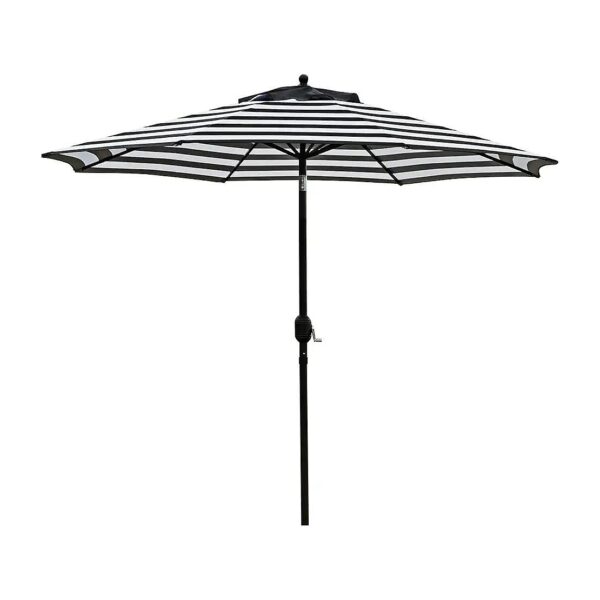 9ft Outdoor Patio Umbrella with Push Button Tilt, Crank Function, and 8 Sturdy Ribs