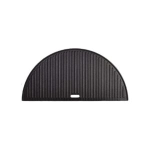 9x18 Inch Semicircular Cast Iron Reversible Griddle for Large Kamado Grills