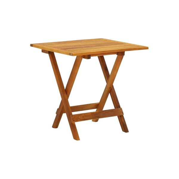 Acacia Wood Folding Table for Small Outdoor Spaces and Backyard Decor