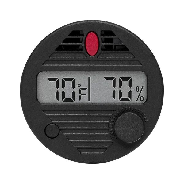 Accuracy Round Hygrometer with 10 Second Refresh Rate for Humidors