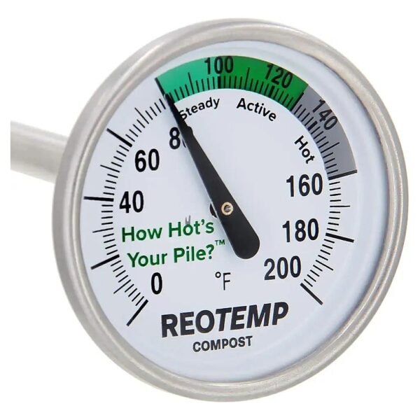 Accurate Compost Temperature Thermometer with Free PDF Composting Guide