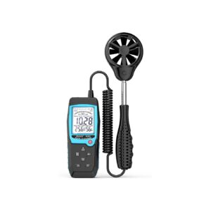 Accurate Wind Velocity Meter with Big Backlit Screen and Extended Anemometer Sensor