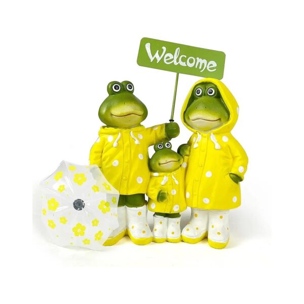 Add Touch Personality Garden Decor Frog Ornaments White Umbrella Complimentary