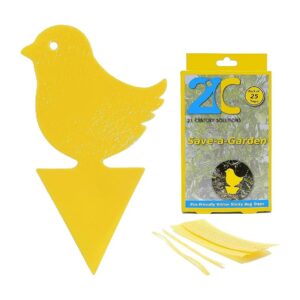 Adhesive Yellow Sticky Traps 25 Pack for Quick and Effective Bug Catcher and Pest Control