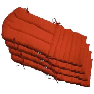 Adironack Chair Cushions with Orange Red Pattern - 4pc Set for Indoor and Outdoor Use