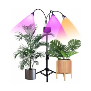 Adjustable 3-Way LED Plant Grow Light with 3-Hour Auto On/Off Timer and USB Powered