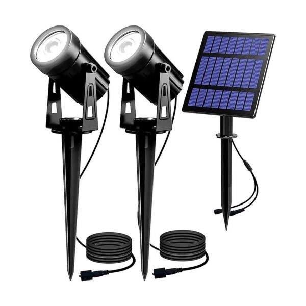 Adjustable Dual Headlights Solar Spotlights for Garden Patio Yard Lighting