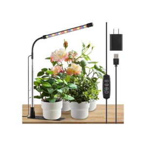 Adjustable Height and Dimmable LED Grow Light for Small Indoor Plants with Full Spectrum