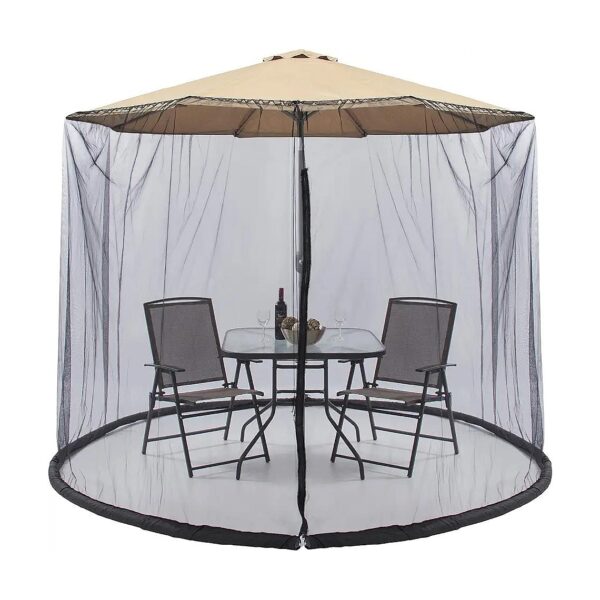 Adjustable Mosquito Net for Umbrellas 5-11ft Softens Bug Bites