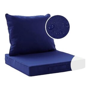 Adjustable Navy Blue Waterproof Outdoor Patio Furniture Seat Cushion with Comfy Design