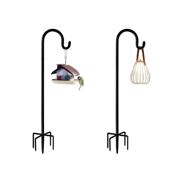 Adjustable Outdoor Shepherd Hooks for Hanging Bird Feeders and Planters