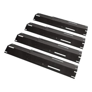 Adjustable Porcelain Steel Grill Heat Plate Shields for Gas Grills Extends up to 21'' L