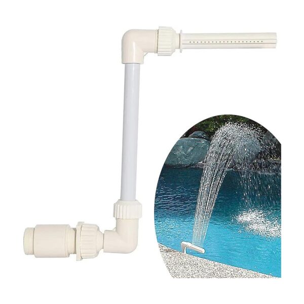 Adjustable Spray Direction Pool Waterfall Fountain for Most 5 Inch Threaded Return Jets