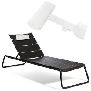 Adjustable Sunbathing Headrest Pillow for Chaise Lounge and Beach Chairs