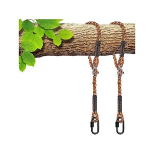 Adjustable Tree Swing Rope Kit with Nylon Straps for Outdoor Swing Hanging