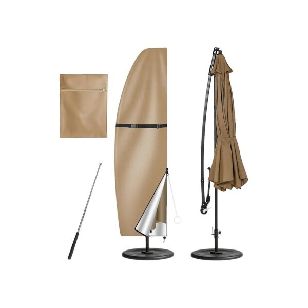 Adjustable Waterproof Cantilever Offset Umbrella Cover with Silver Coating and PU Coating