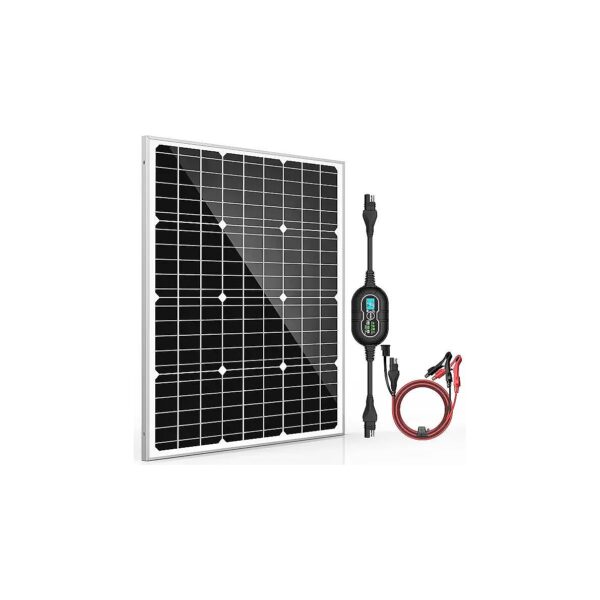 Advanced 50W 12V Solar Panel Kit with MPPT Charge Controller for Boats, RVs, and Cars