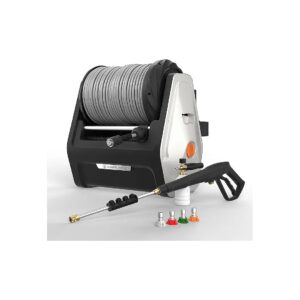 Advanced Electric Pressure Washer with Retractable 100FT Hose and Nozzles