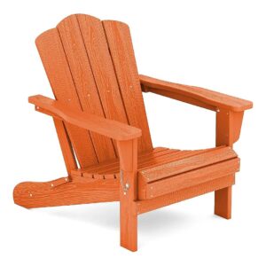 Affordable Orange Weather-Resistant Adirondack Chair with High-Quality HDPE Material