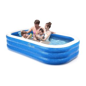 Age 3+ Blue Inflatable Kiddie Pool for Indoor and Outdoor Play in Any Season