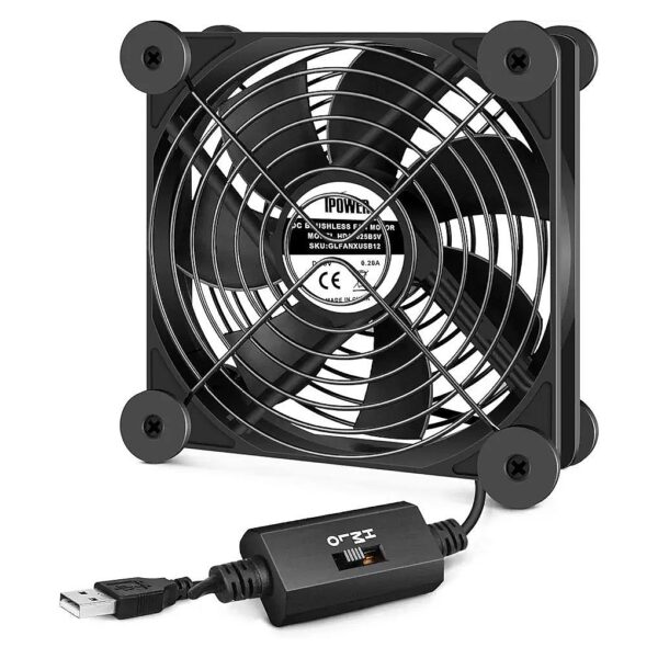 Airflow Silent Fan for Plants and Electronics with USB Power