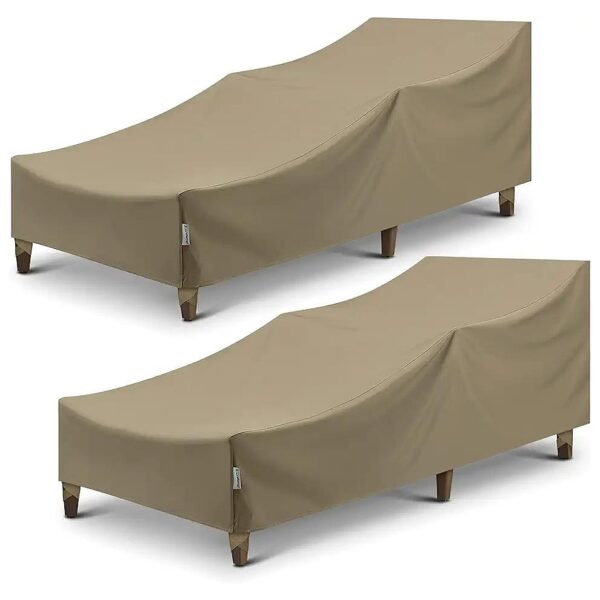 All Weather Outdoor Chaise Lounge Cover, 2 Pack, 30"D x 84"W x 24"H