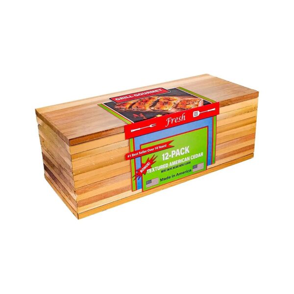 American Sourced Cedar Grilling Planks 12 Pack for Durable Results