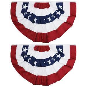 American US Flag Half Banner with 3ft x 6ft Size for Memorial Day and 4th July