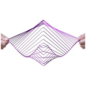 Amethyst Kinetic Art Piece with Wave Motion for Calming and Focusing Ambiance