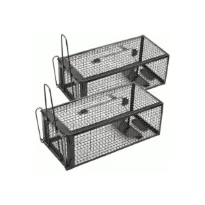 Animal Control Solution with 2-Pack Humane Live Mouse and Rat Trap Cage