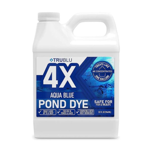 Aqueous Aqua Blue Pond Dye for Temperature Control and Fish Safety