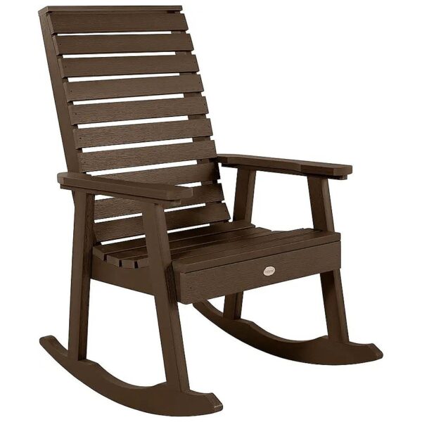 Armrest Rocking Chair with Sustainable Weathered Acorn Color