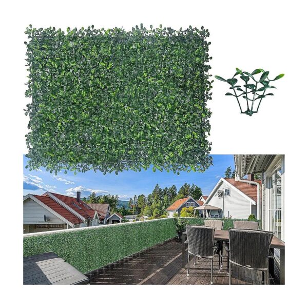 Artificial Boxwood Hedge Grass Panels for Indoor Outdoor Decor and Wall Backdrop